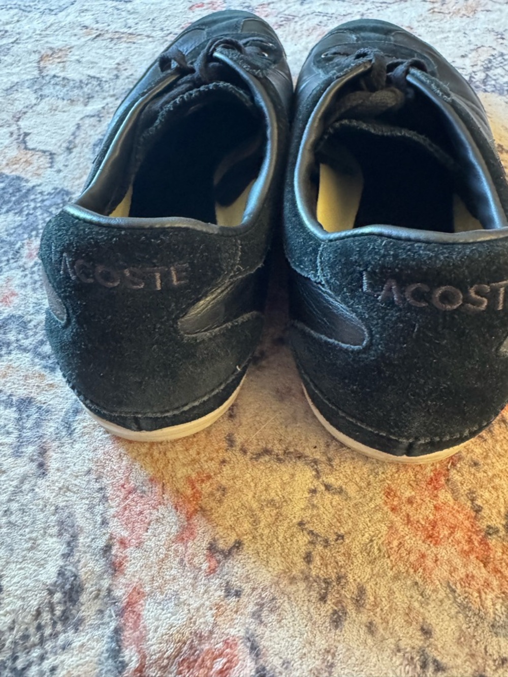 Lacoste Men's Black Leather & Suede Low-Top Sneakers - Picture 4 of 9